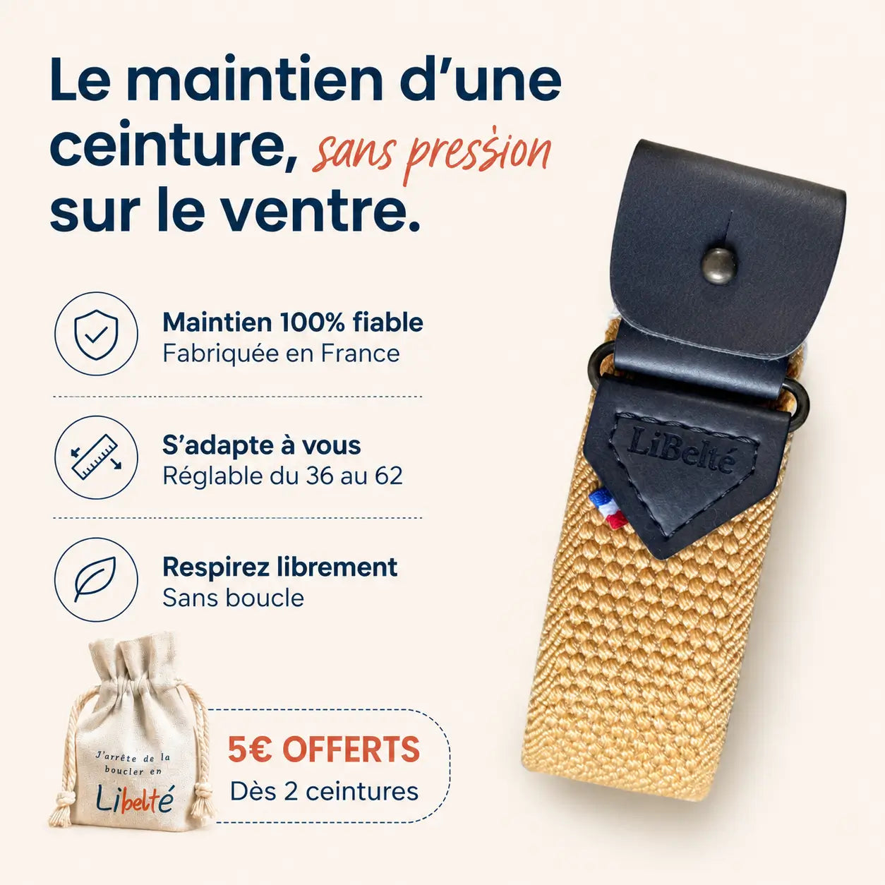 Ceinture Libelté® | Moutarde
