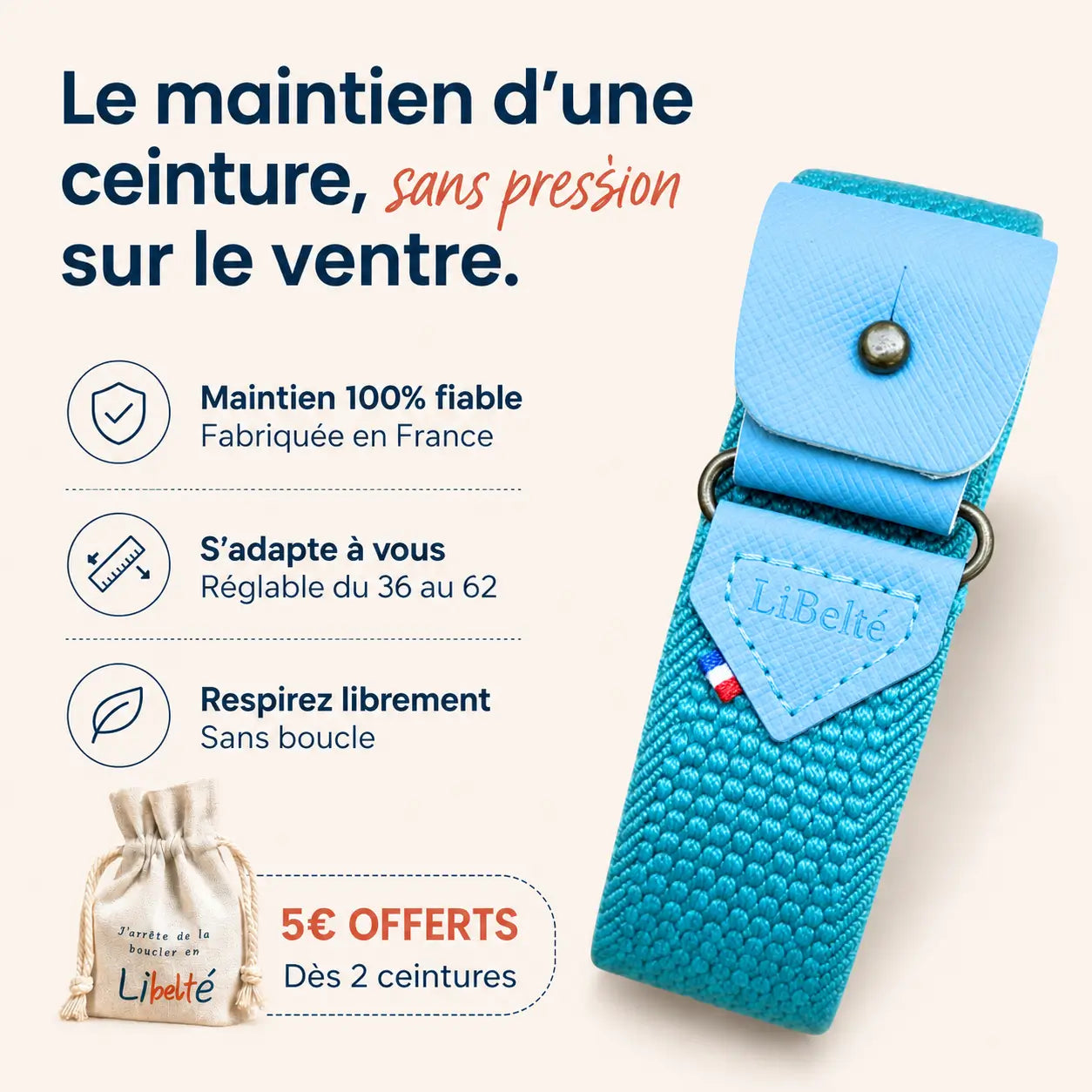 Ceinture Libelté® | Turquoise