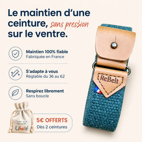 ceinture sans boucle elastique couleur verte