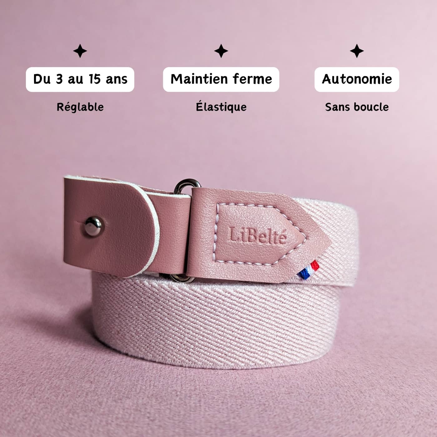 Ceinture Enfant Libelte Rose pastel