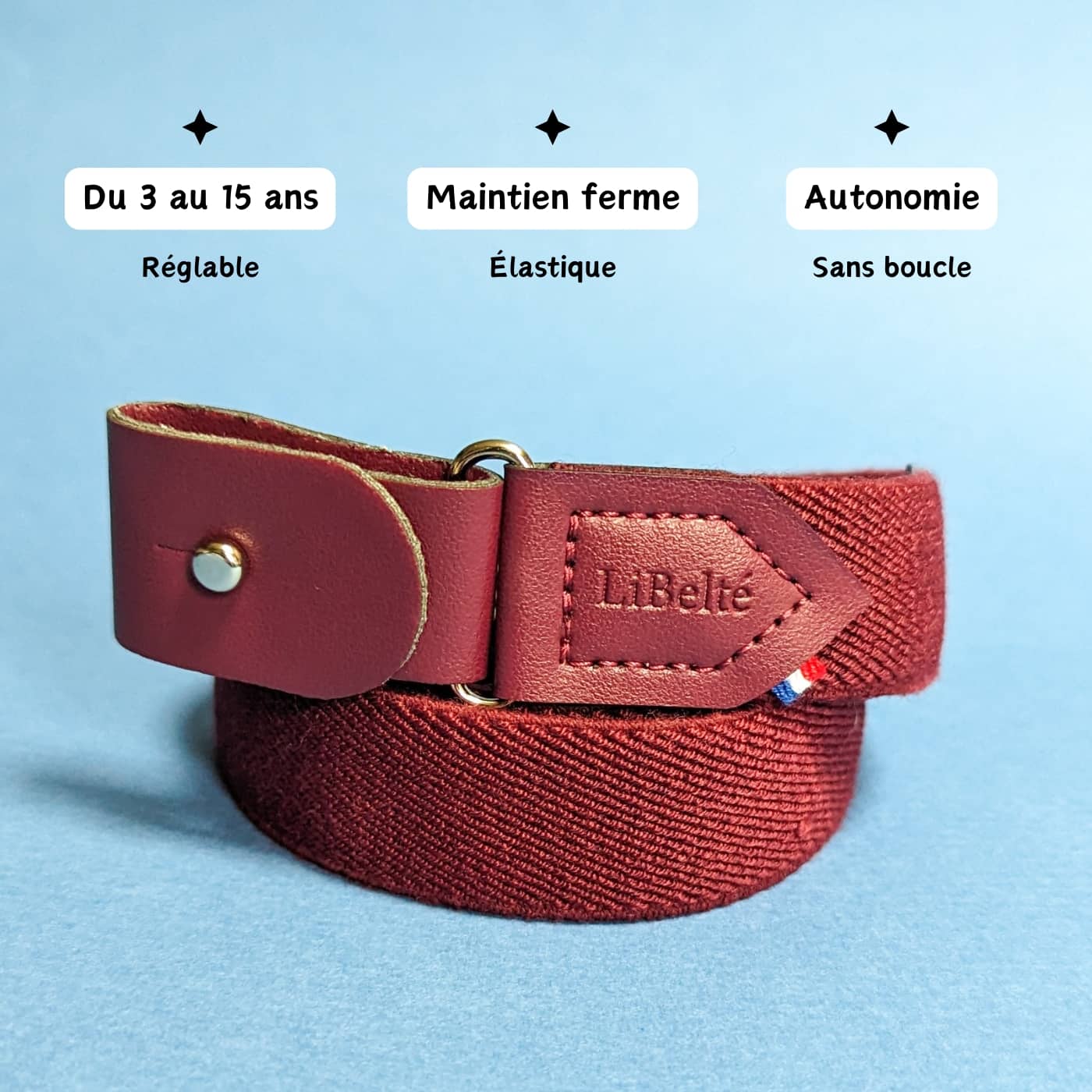 Ceinture Enfant Libelte Bordeaux