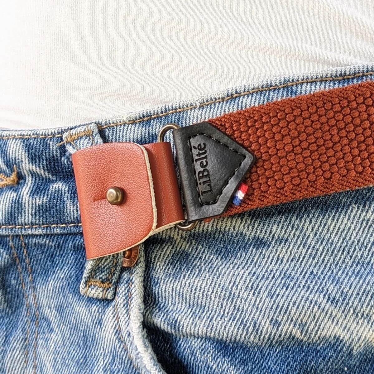 clips couleur orange pour ceinture sans boucle elastique libelte 2