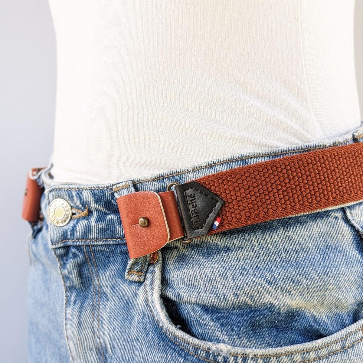 clips couleur orange pour ceinture sans boucle elastique libelte 2
