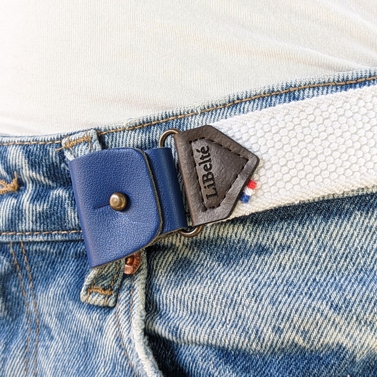 clips bleu pour ceinture sans boucle elastique libelté 5