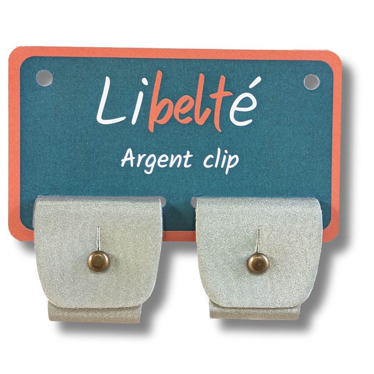 clips pour ceinture sans boucle élastique libelté couleur gris brillant 
