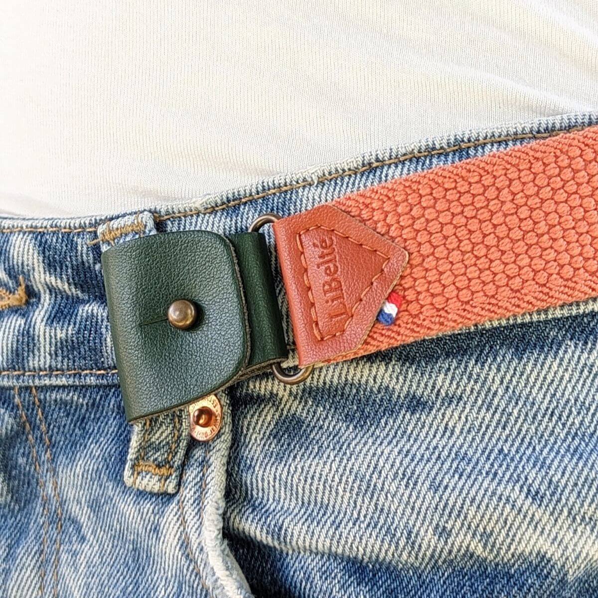 clips vert pour ceinture sans boucle libelté exemple 1