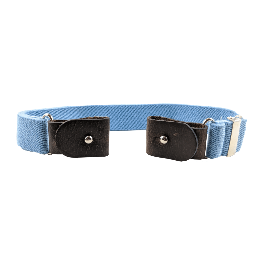 ceinture sans boucle elastique pour enfant couleur bleue
